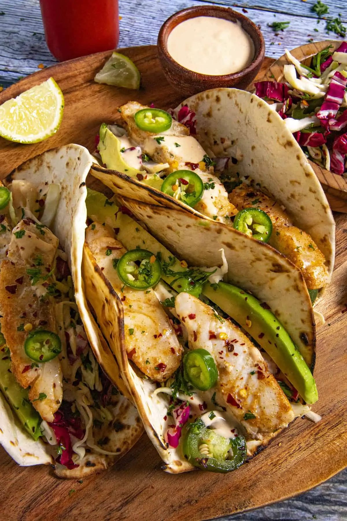 Fish Tacos ready to serve