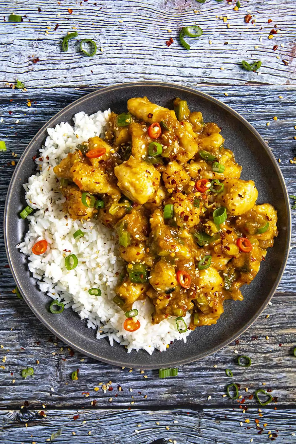 General Tsos Chicken, ready to serve.