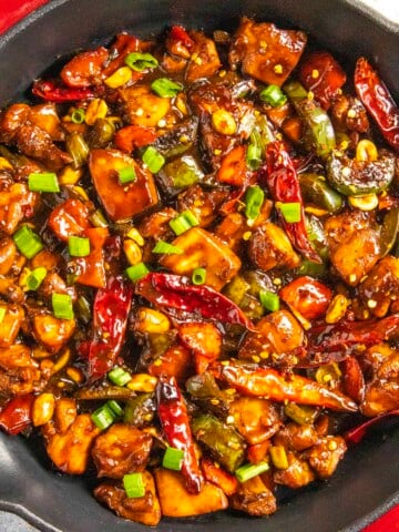 Kung Pao Chicken in a pan