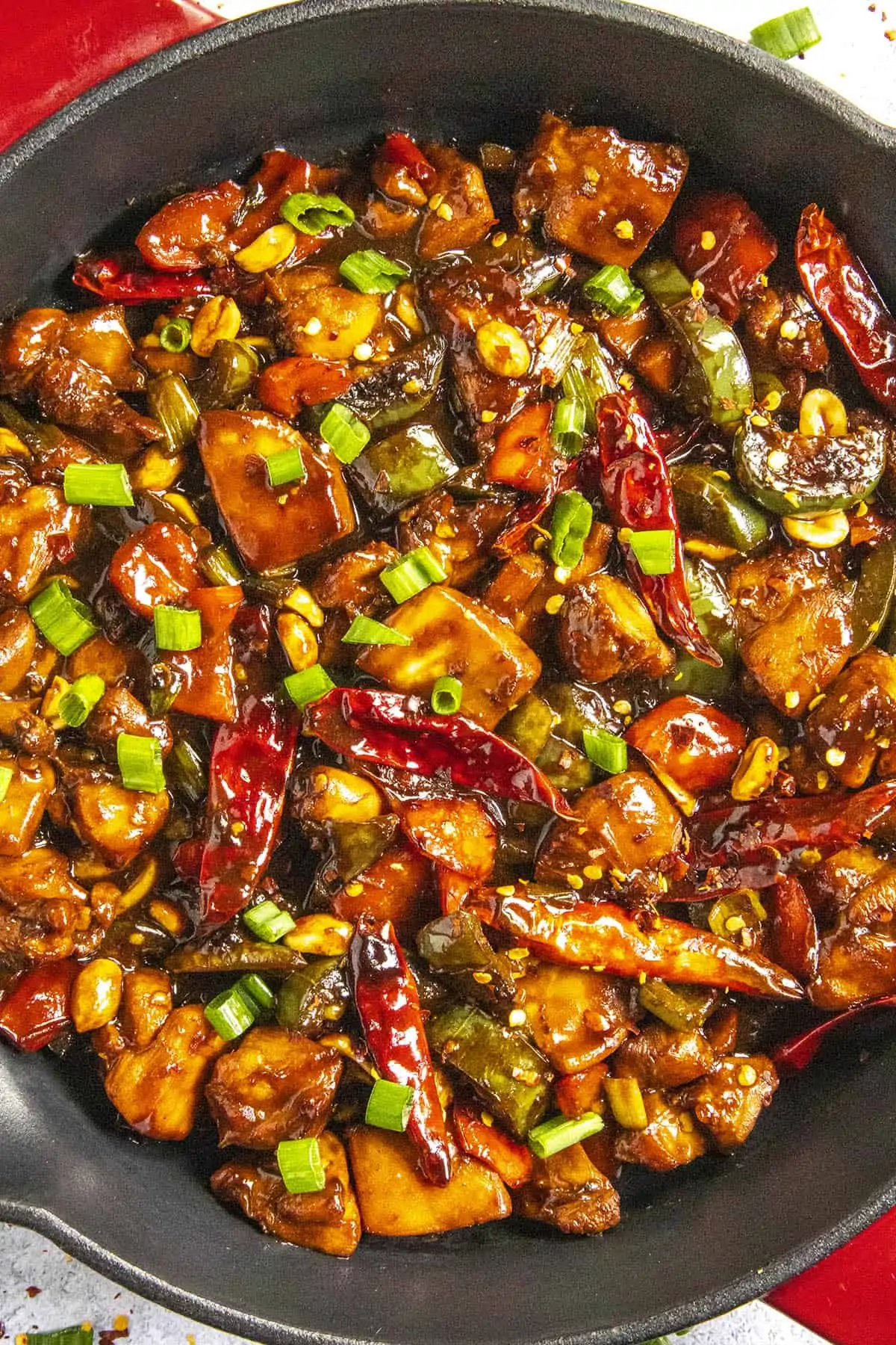 Kung Pao Chicken in a pan