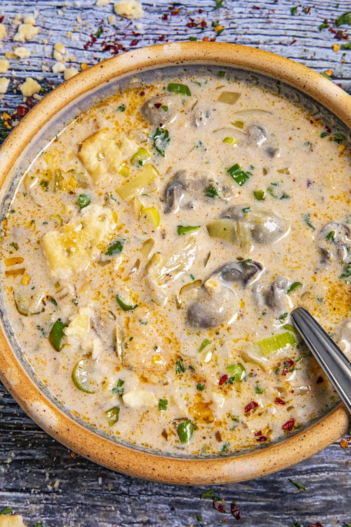 Oyster Stew in a bowl