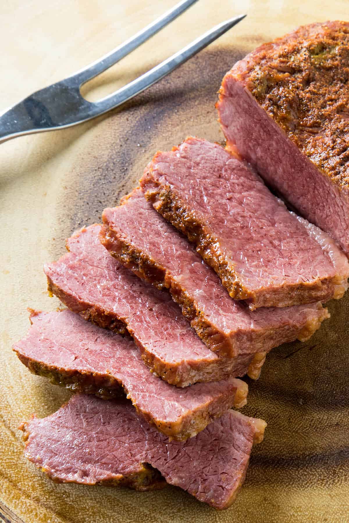 Pressure Cooker Corned Beef looking absolutely delicious.