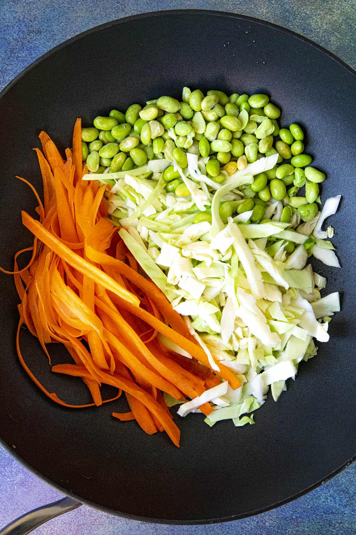 Cooking down vegetables for miso ramen