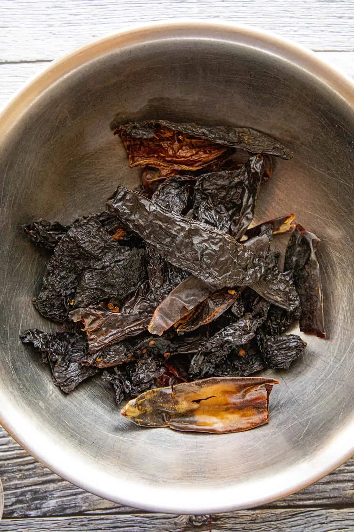 Dried peppers for making mole poblano