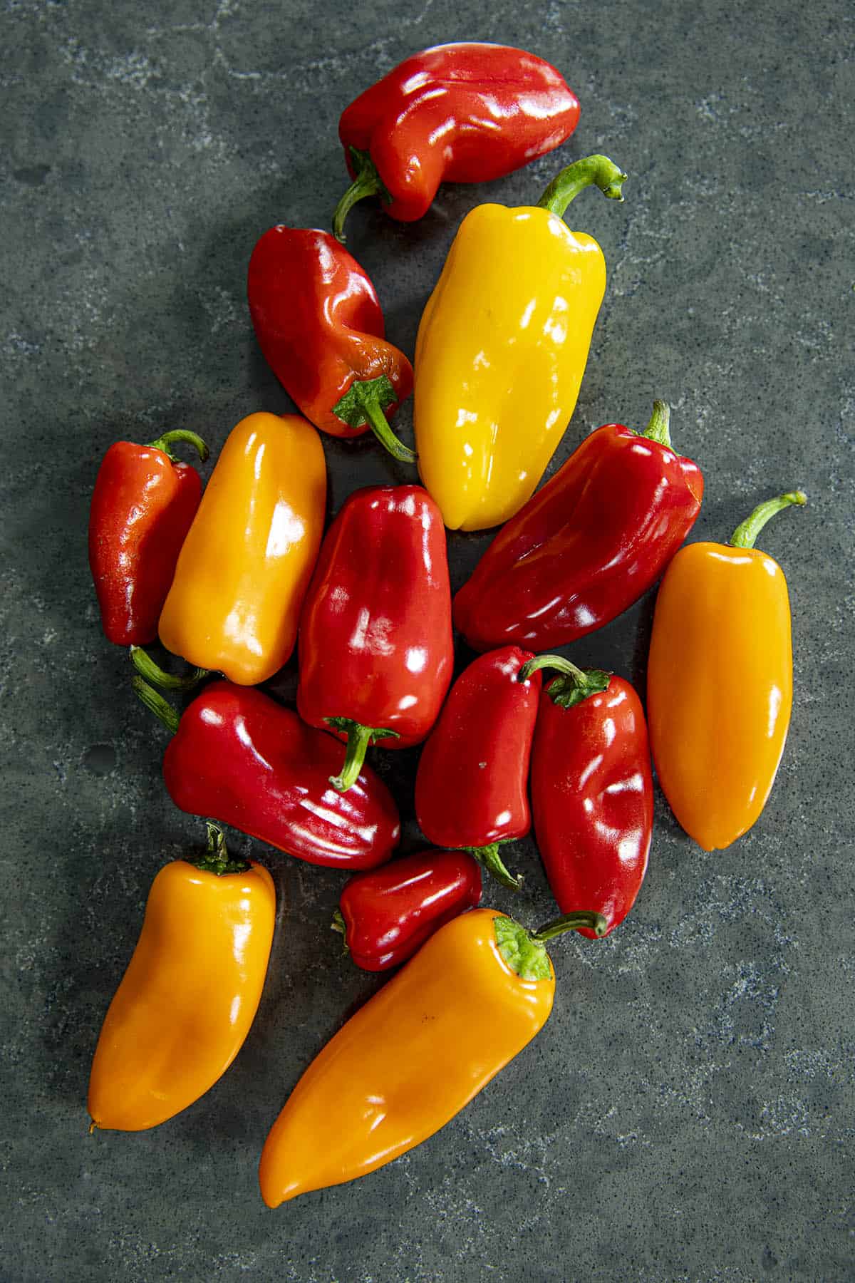 Sweet peppers for making pepper relish.