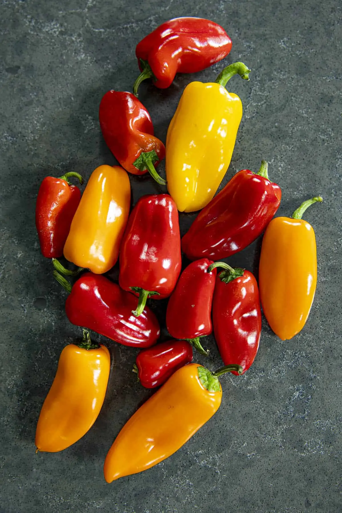 Sweet peppers for making pepper relish.