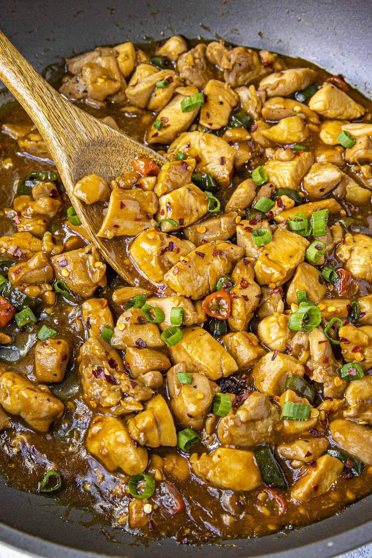 Bourbon chicken, ready to serve