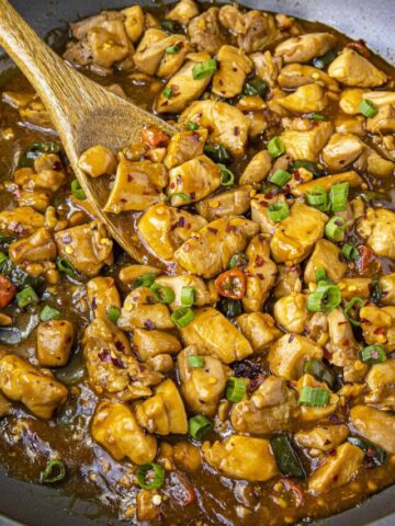 Bourbon chicken, ready to serve