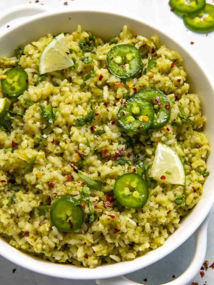 Arroz Verde served to the table.