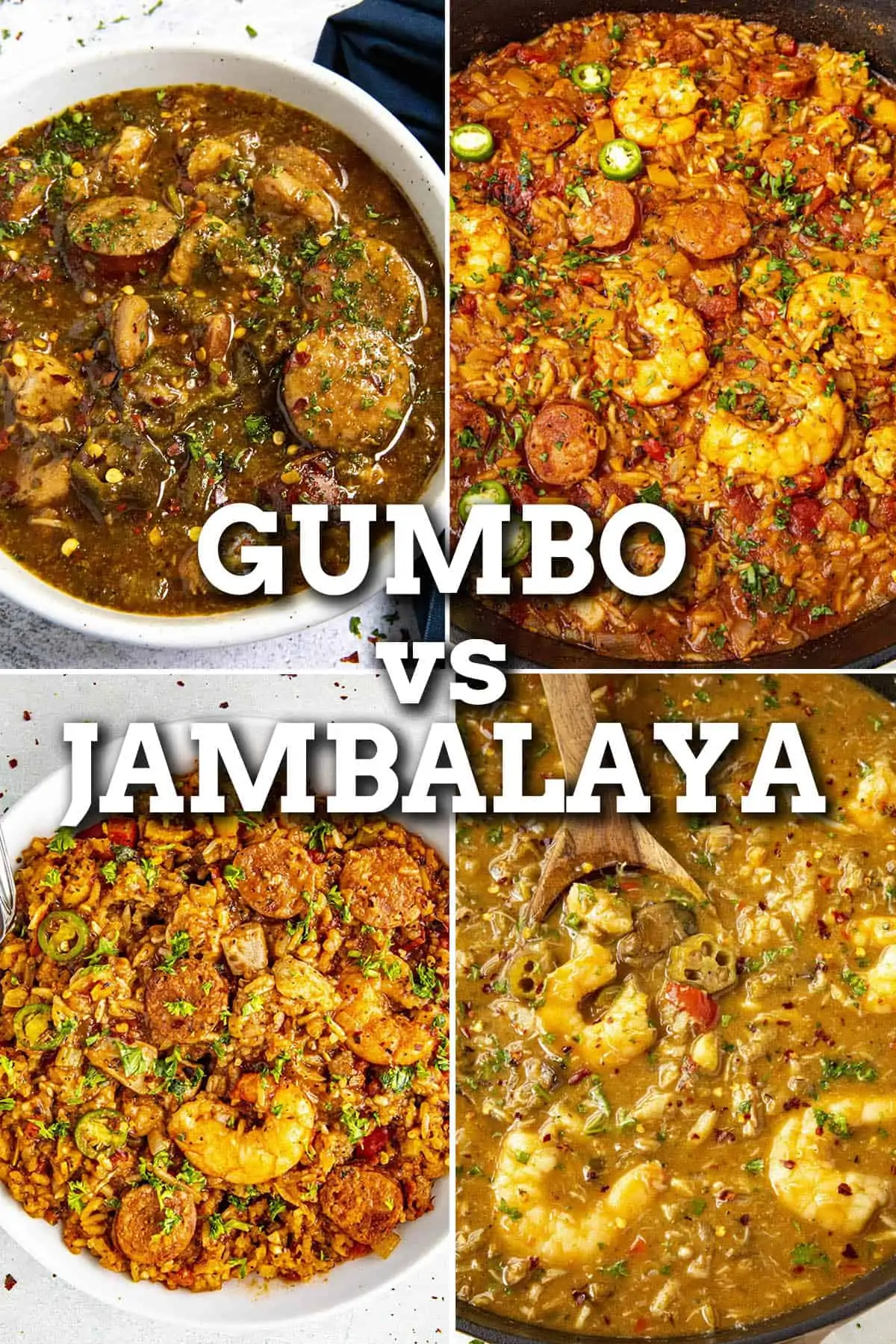 What is the difference between Gumbo and Jambalaya?