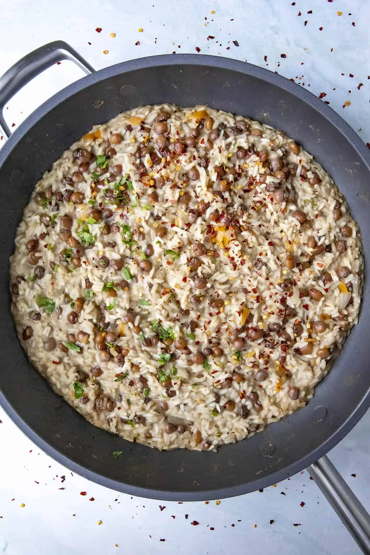 Jamaican Rice and Peas, ready to serve.