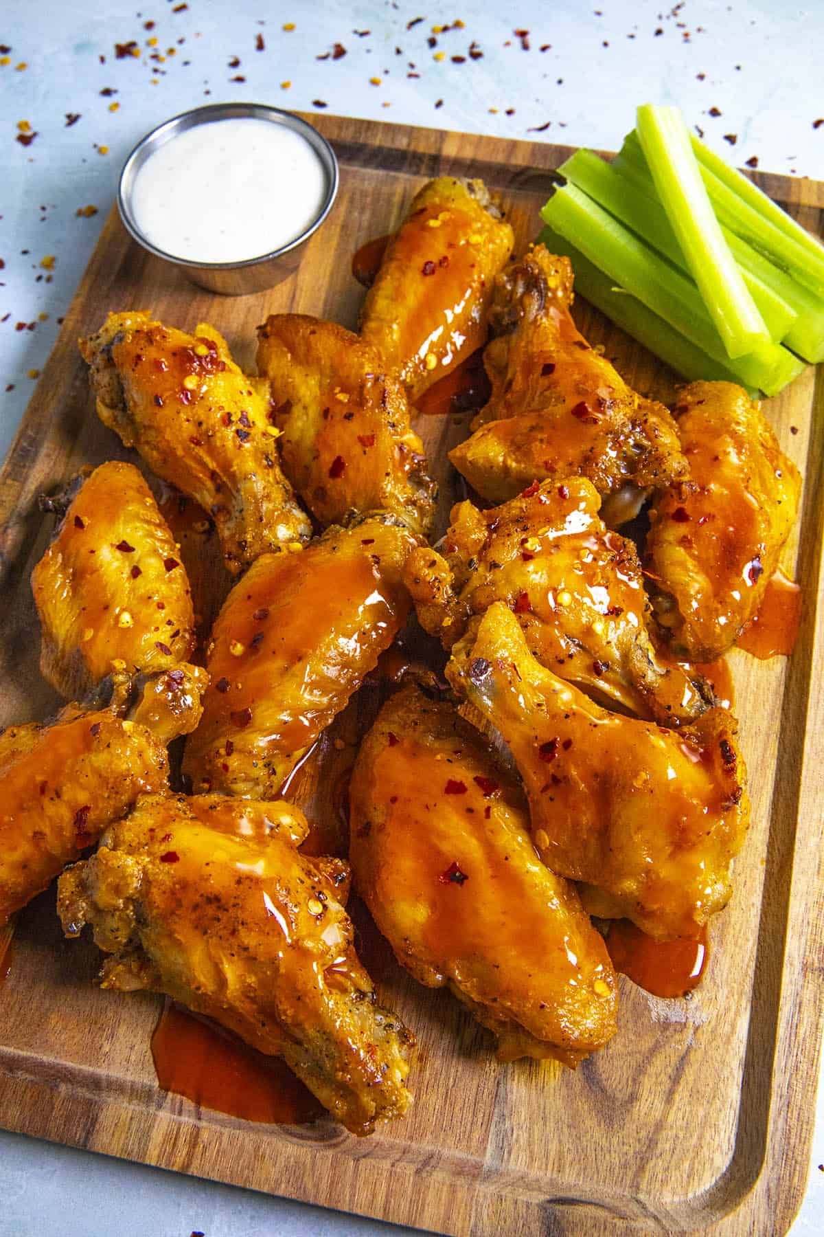 Buffalo Wings on a serving platter