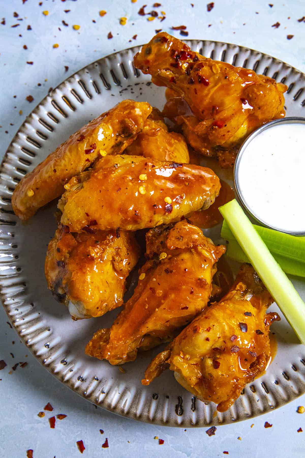 Buffalo Wings on a plate