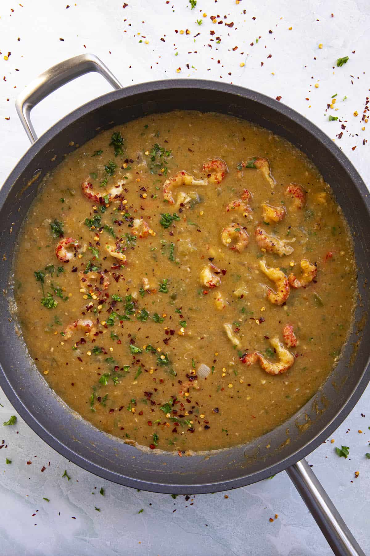 Crawfish Etouffee ready to serve