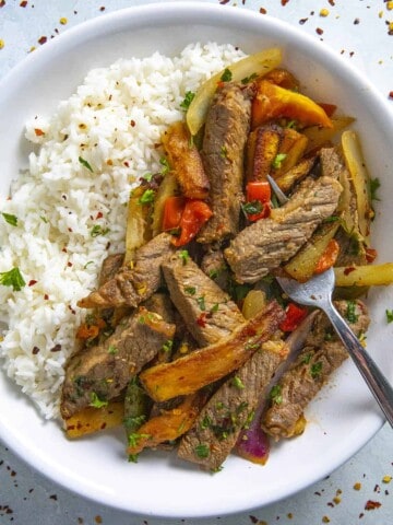 Lomo Saltado Recipe (Peruvian Beef Stir Fry with French Fries)