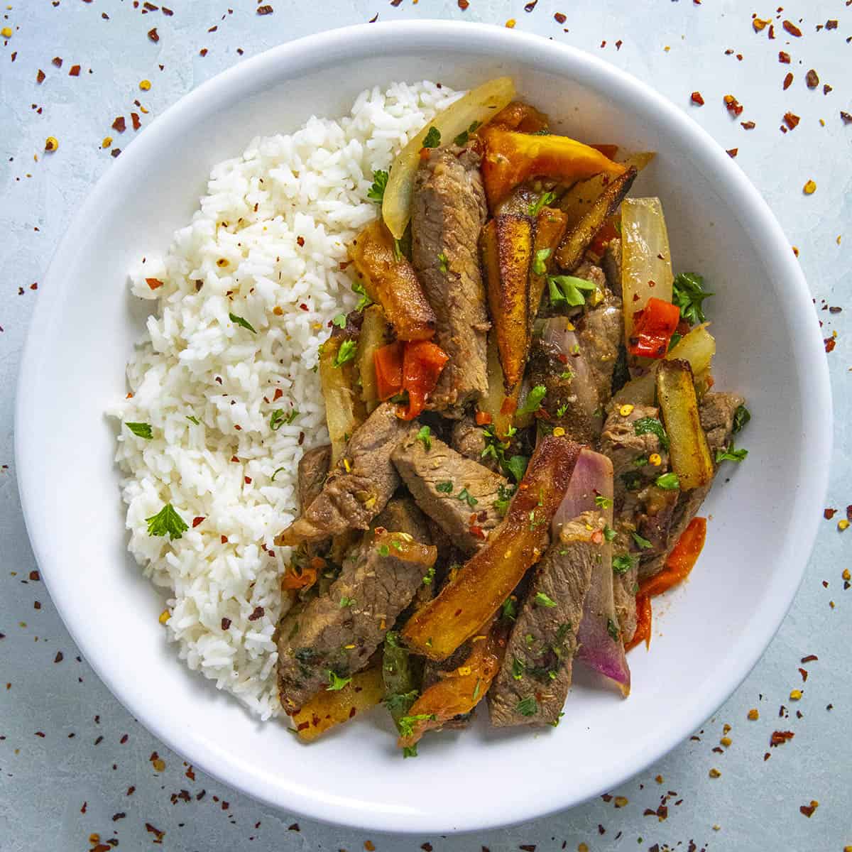 Lomo Saltado Peruvian Beef Stir Fry