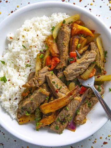 Lomo Saltado Recipe (Peruvian Beef Stir Fry with French Fries)