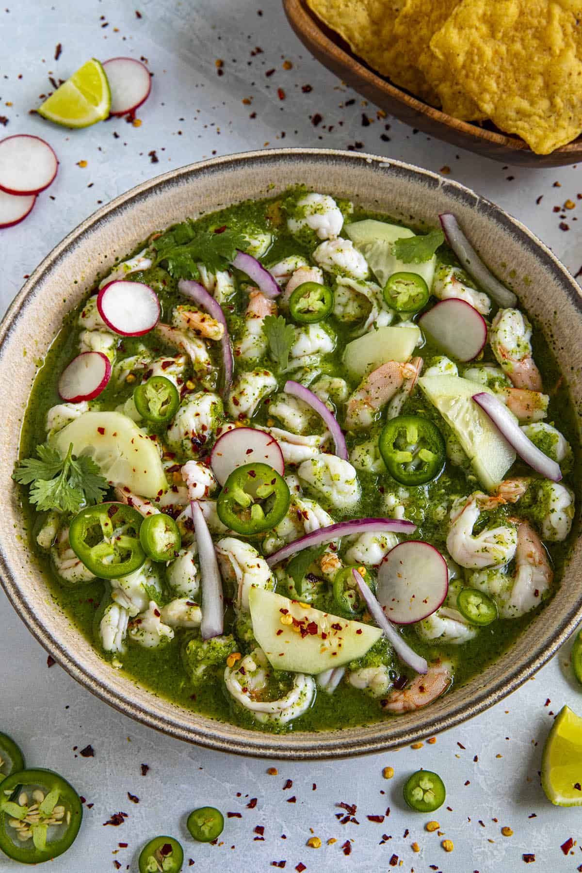 Aguachile (Mexican Style Shrimp Ceviche) - Chili Pepper Madness