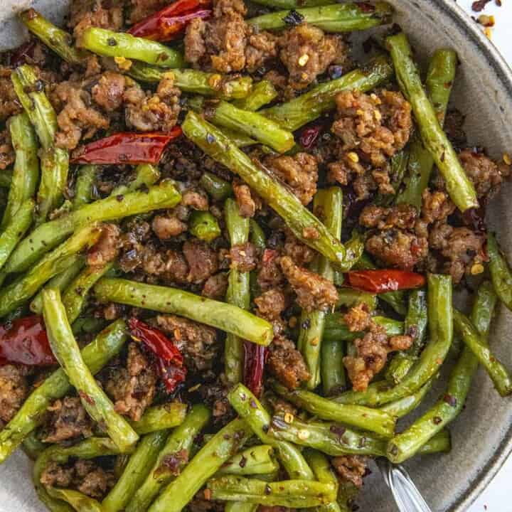 Sichuan Dry Fried Green Beans Recipe