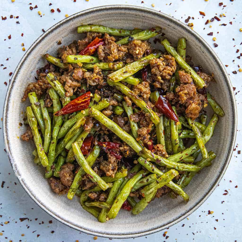 Sichuan DryFried Green Beans (Ganbian Sijidou) Chili Pepper Madness