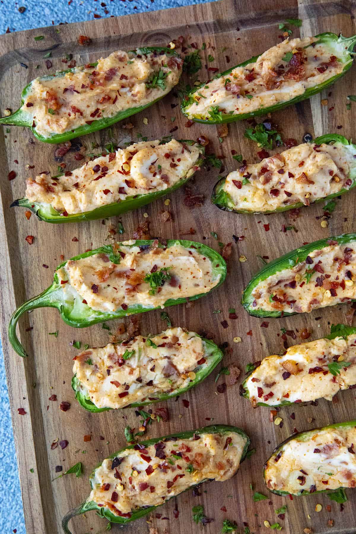 Grilled Jalapeno Poppers on a platter