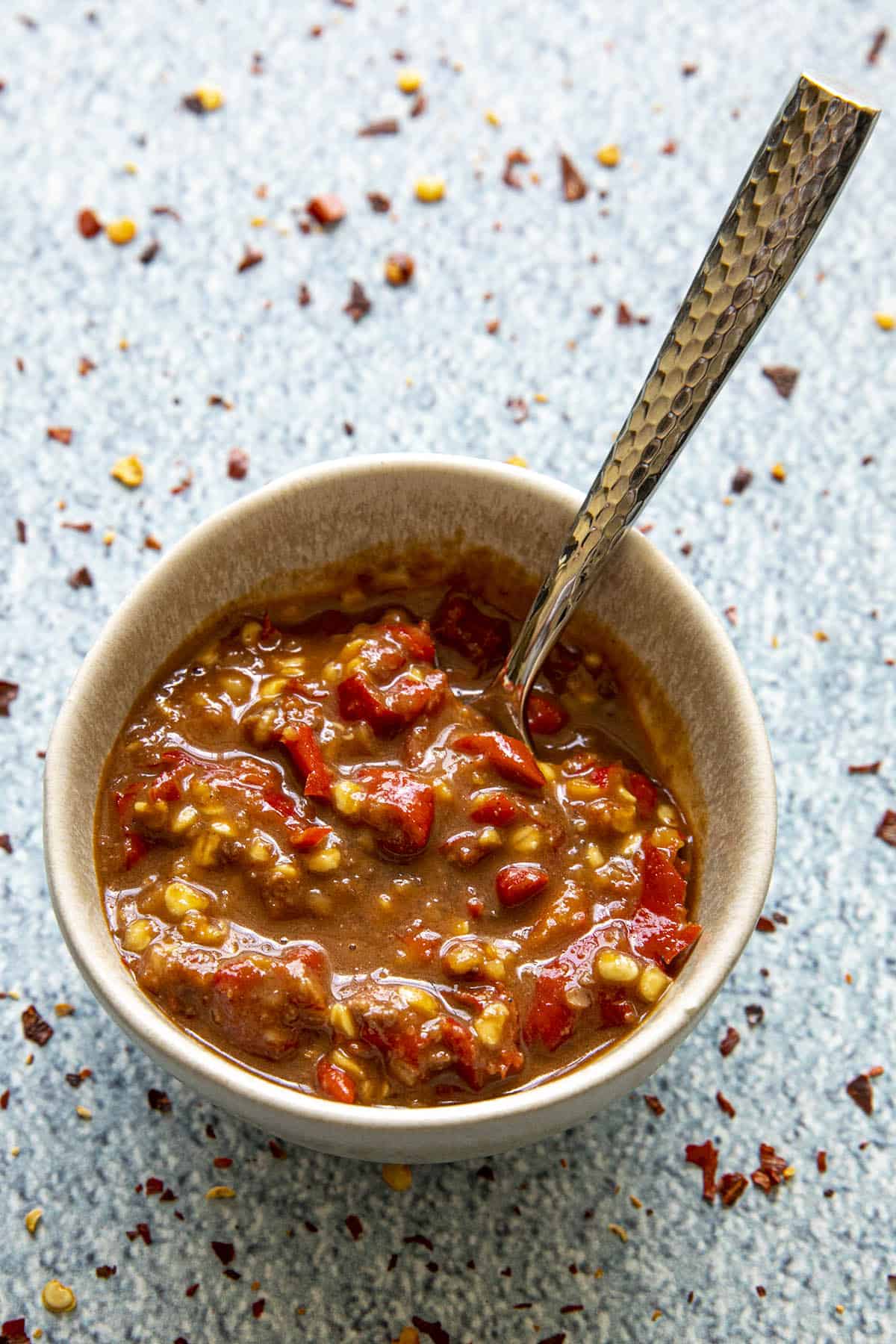 Sambal terasi in a bowl