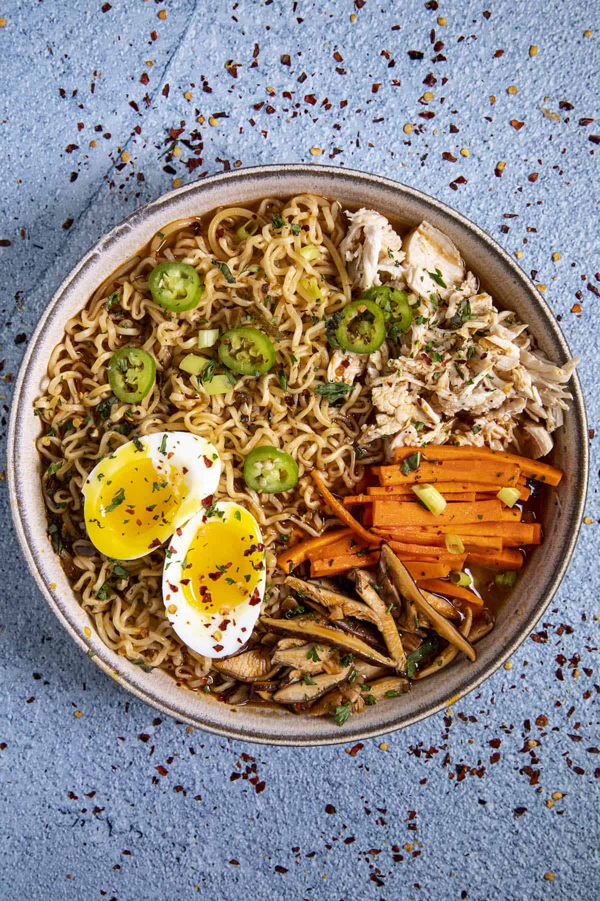 Spicy Chicken Ramen in a bowl
