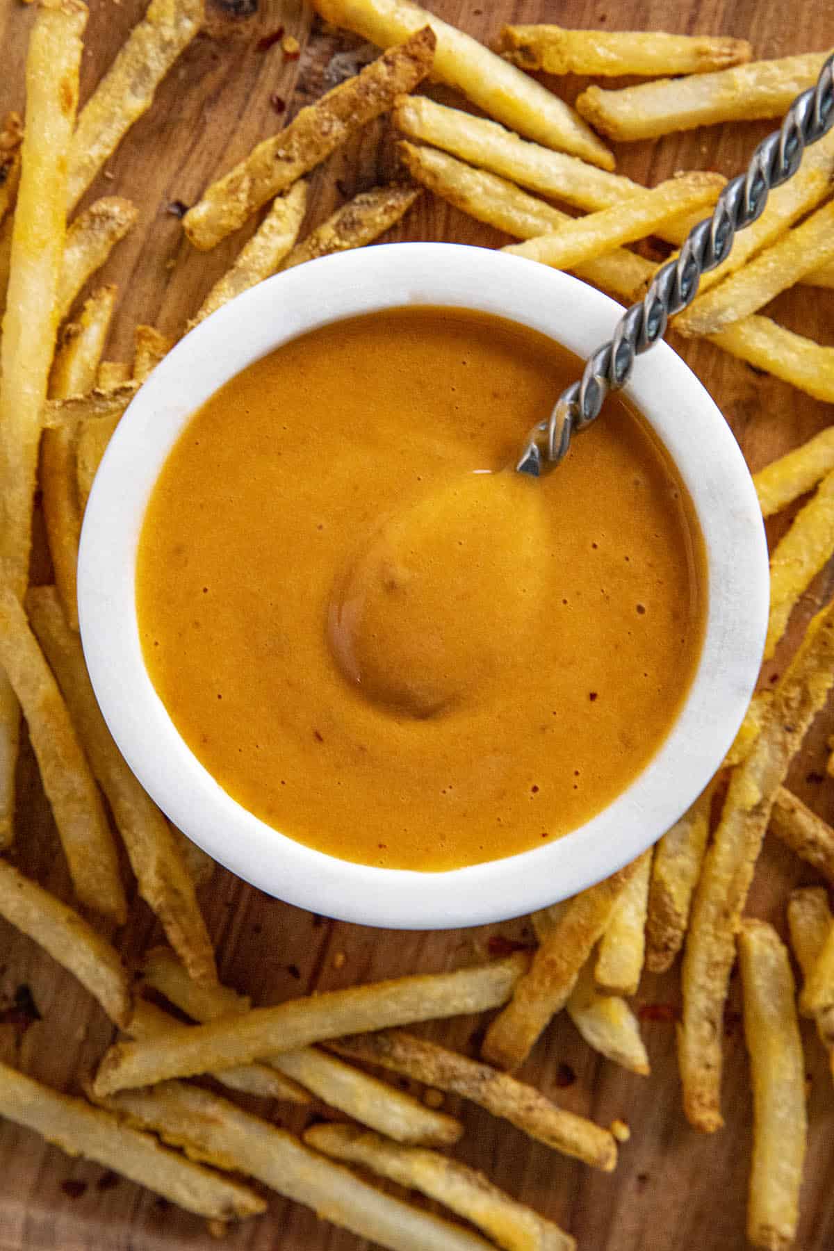 Scooping up a spoonful of Chipotle Aioli