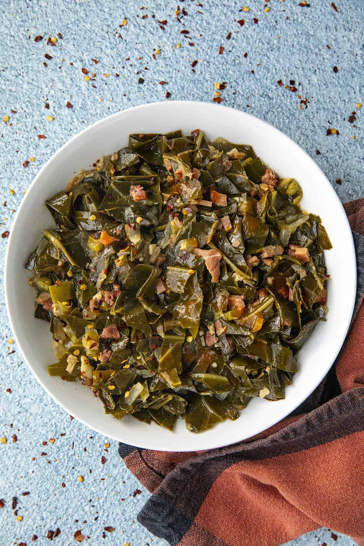 Southern Collard Greens in a bowl