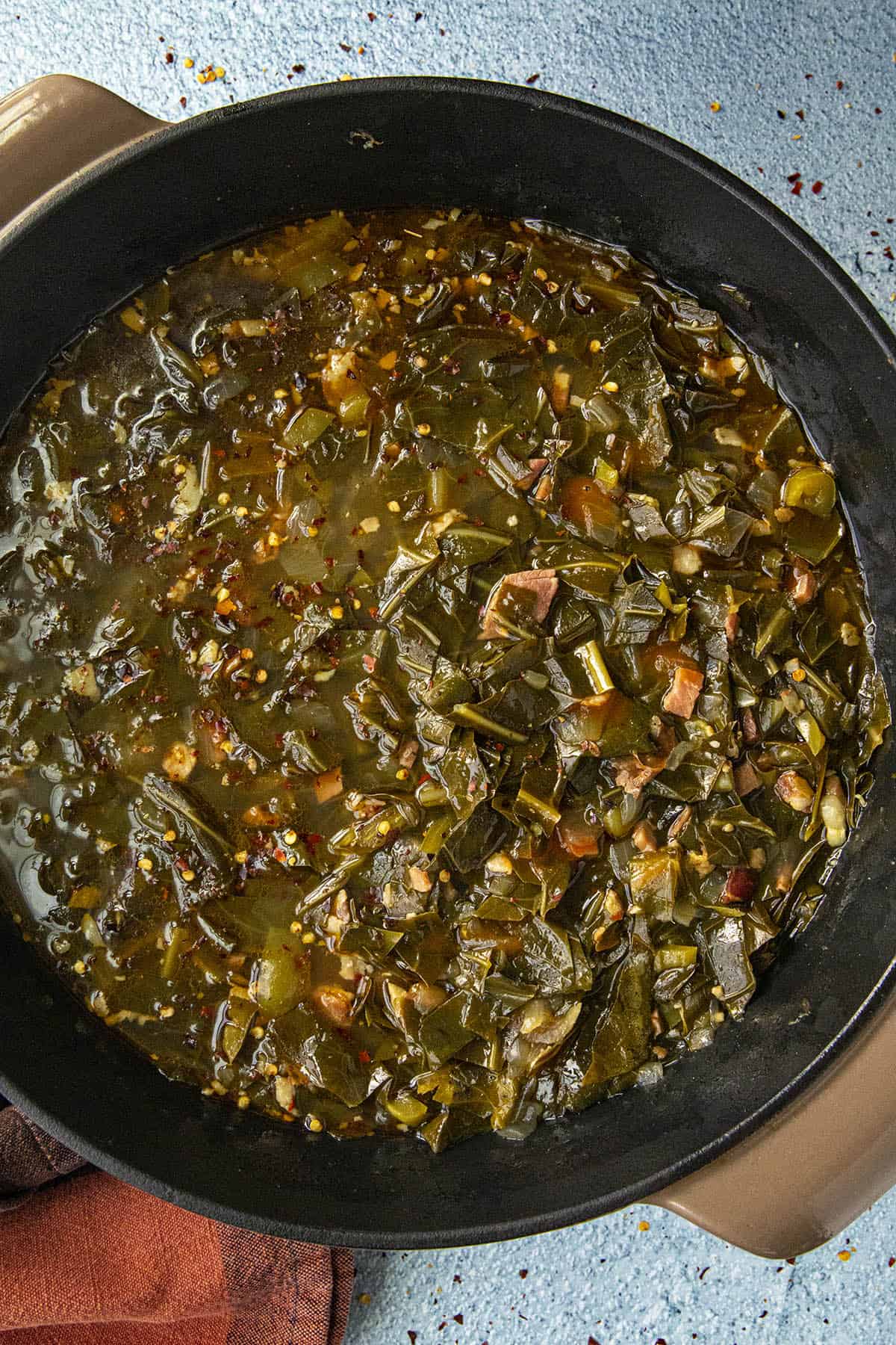 Collard Greens in a pot