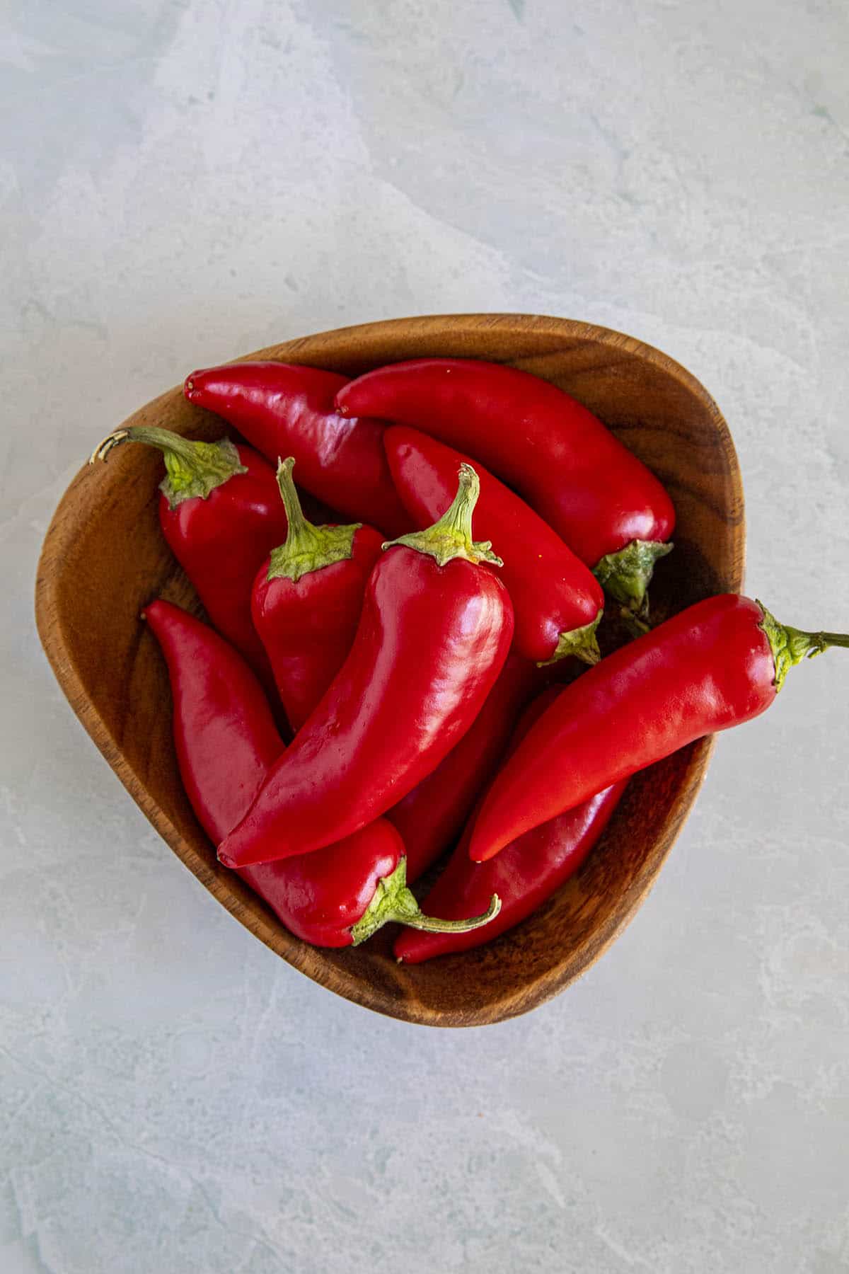 A bowl of Fresno Peppers