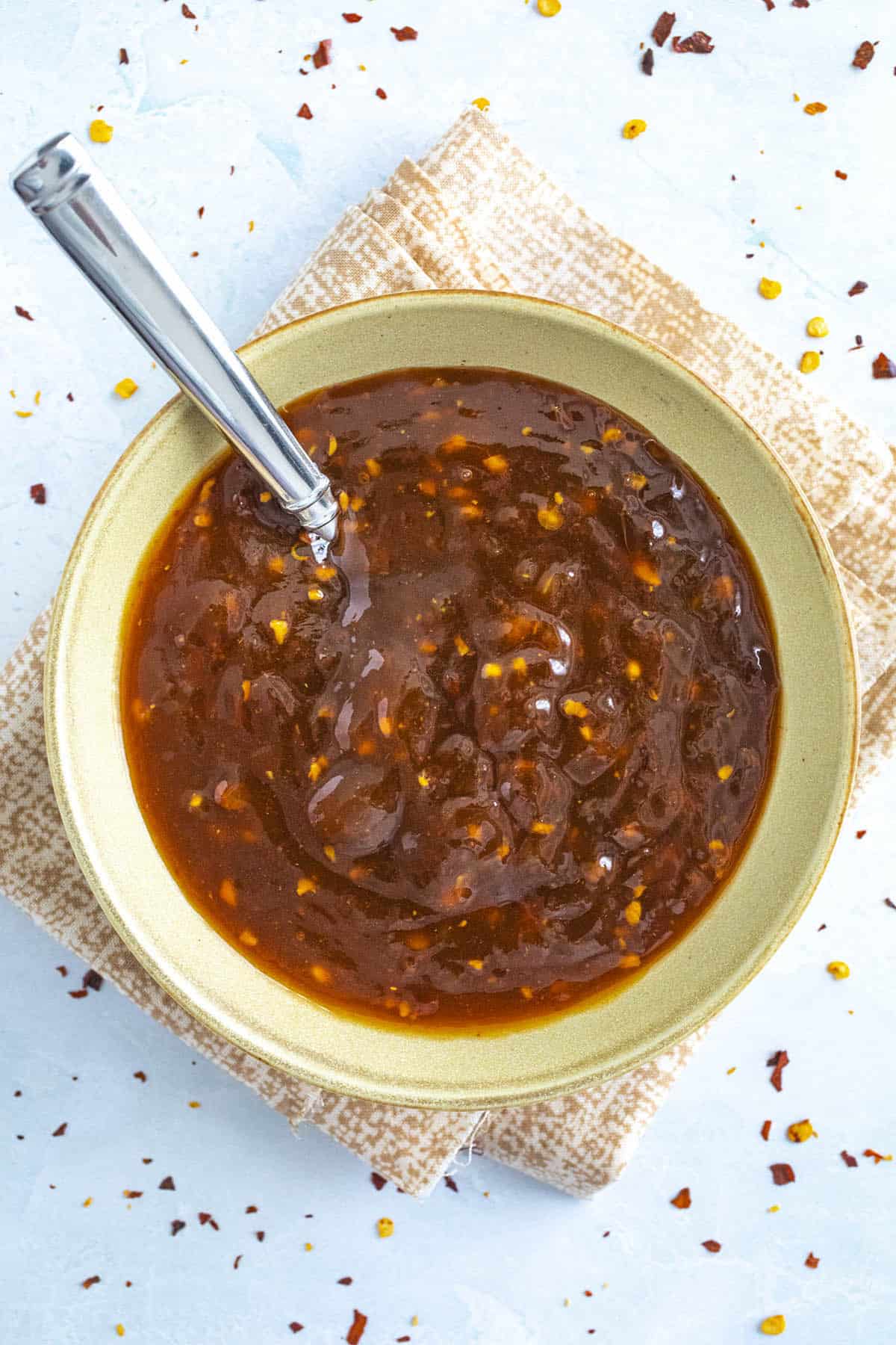 General Tso Sauce in a bowl