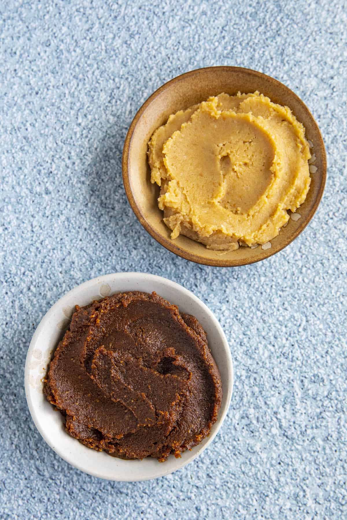 Two different kinds of miso paste