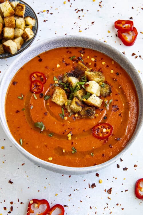 Roasted Red Pepper Soup - Chili Pepper Madness
