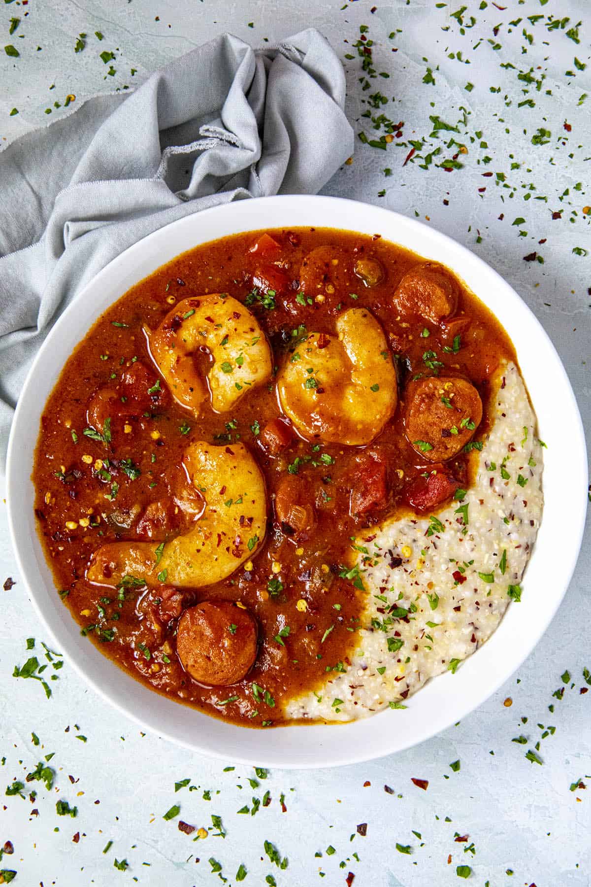 A bowl of Shrimp and Grits