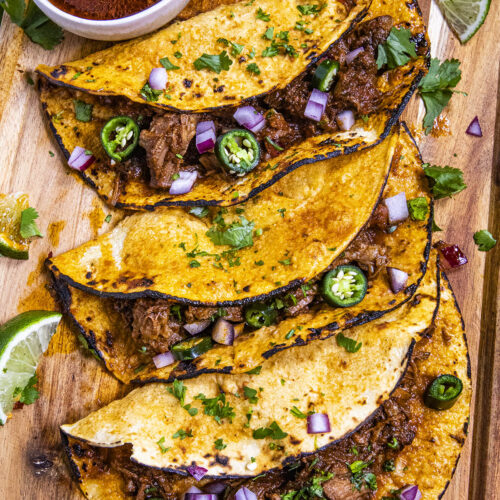Birria Tacos on a platter
