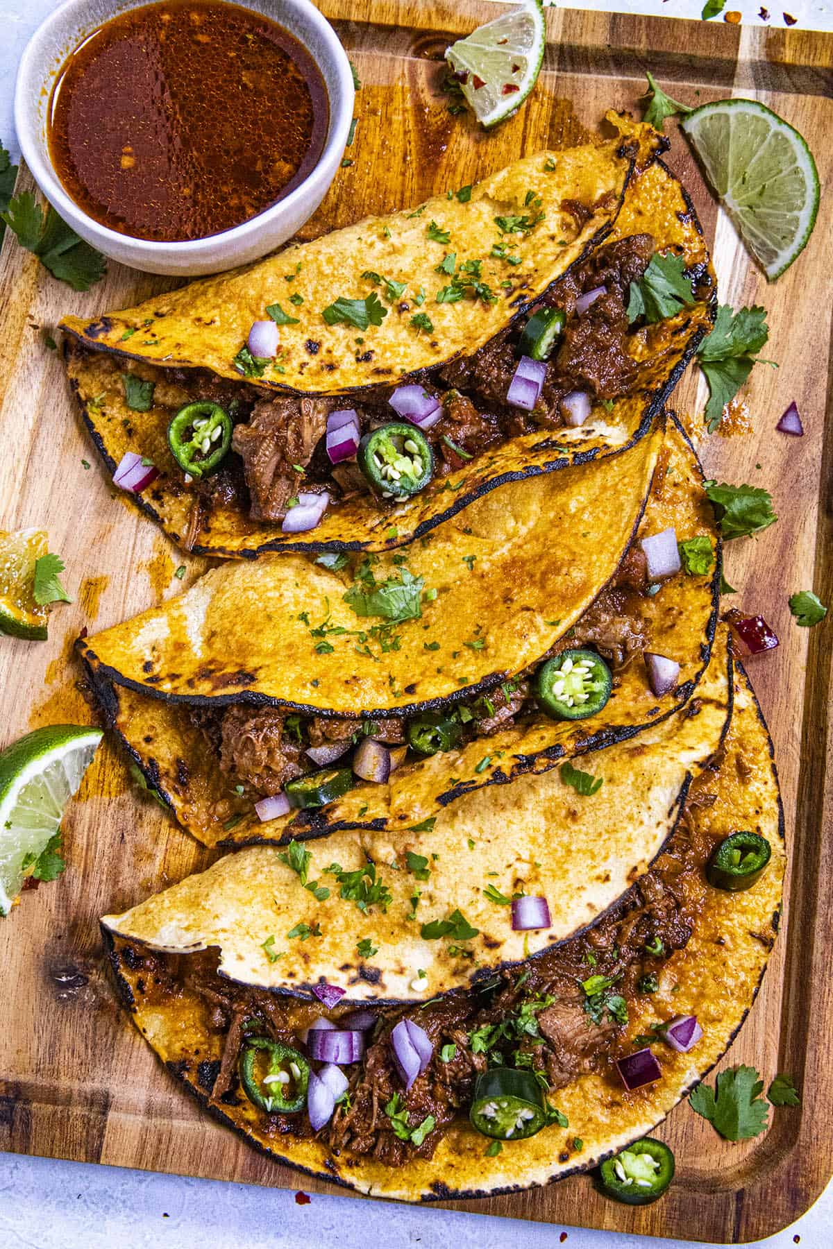 Birria Tacos on a platter