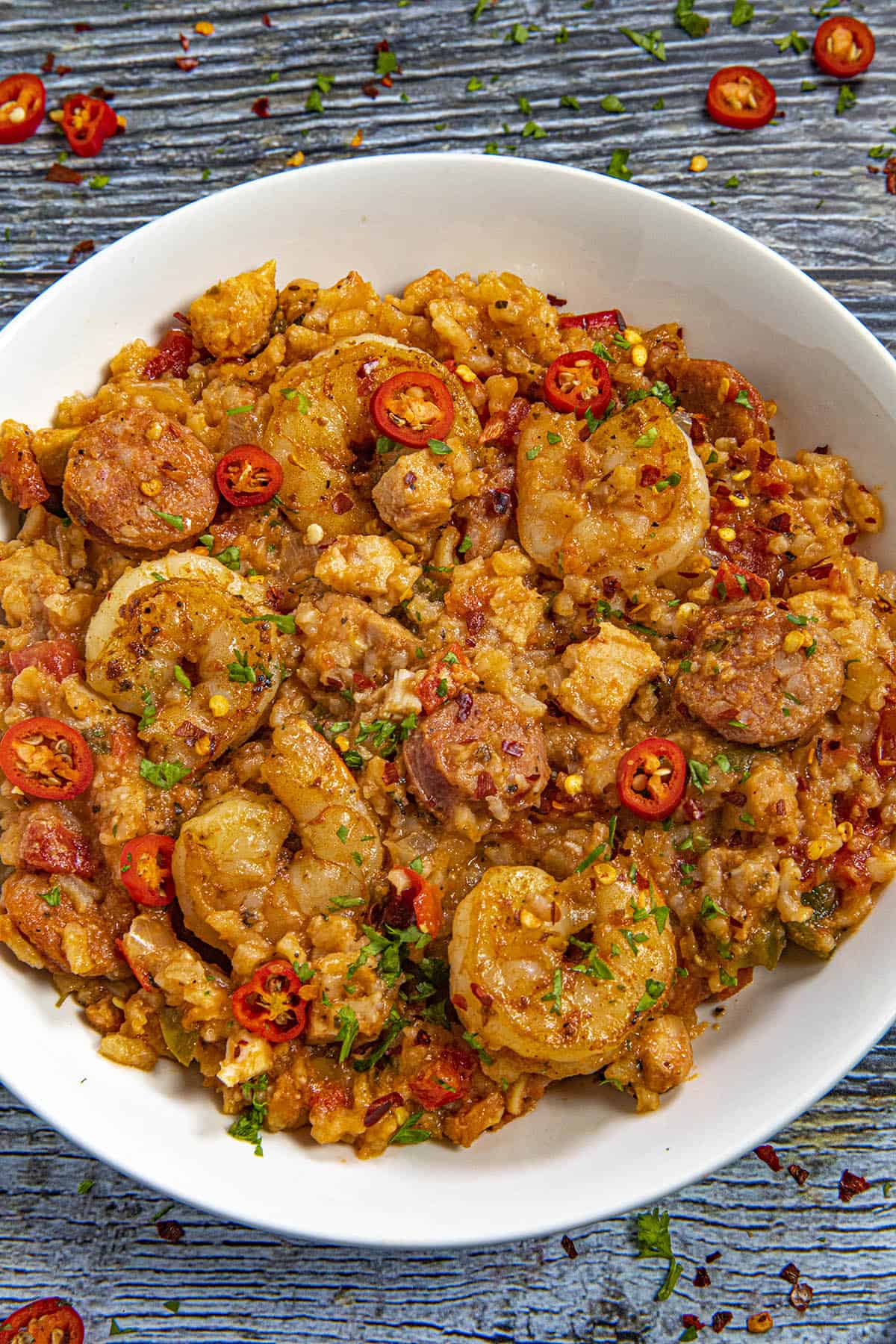 Crockpot Jambalaya in a bowl