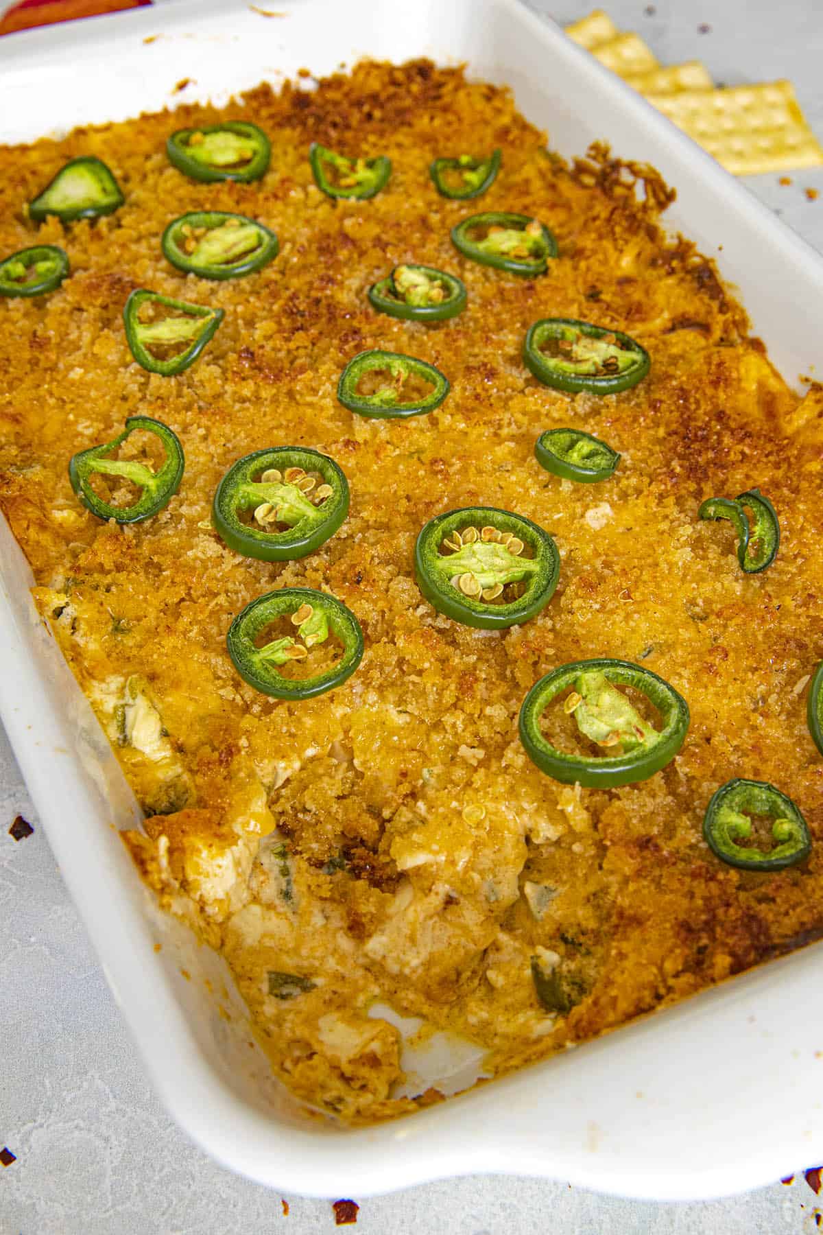 Jalapeno Popper Dip, after Mike taking a scoop
