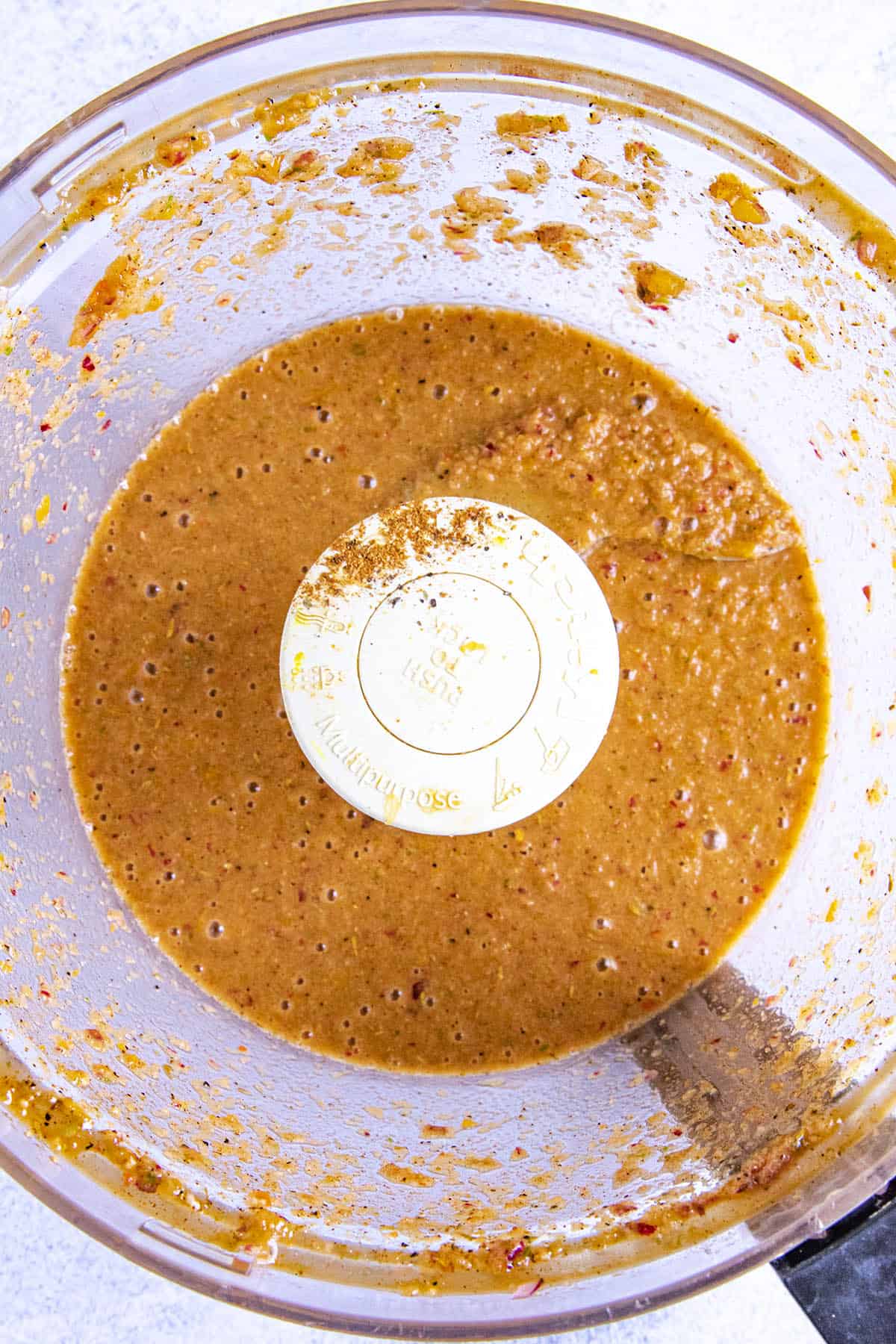 Jerk Chicken marinade in a blender