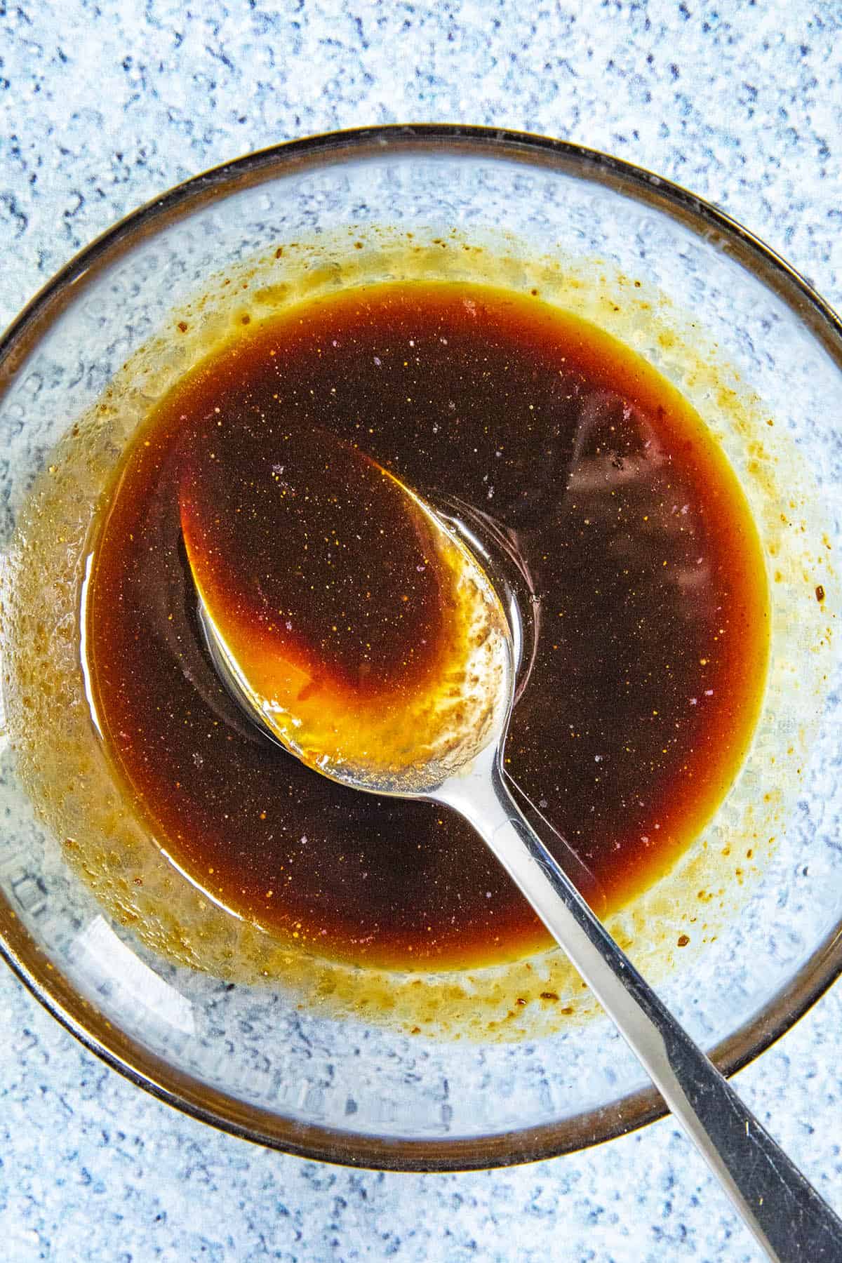 Making the sauce for Mie Goreng, Indonesian stir fry noodles
