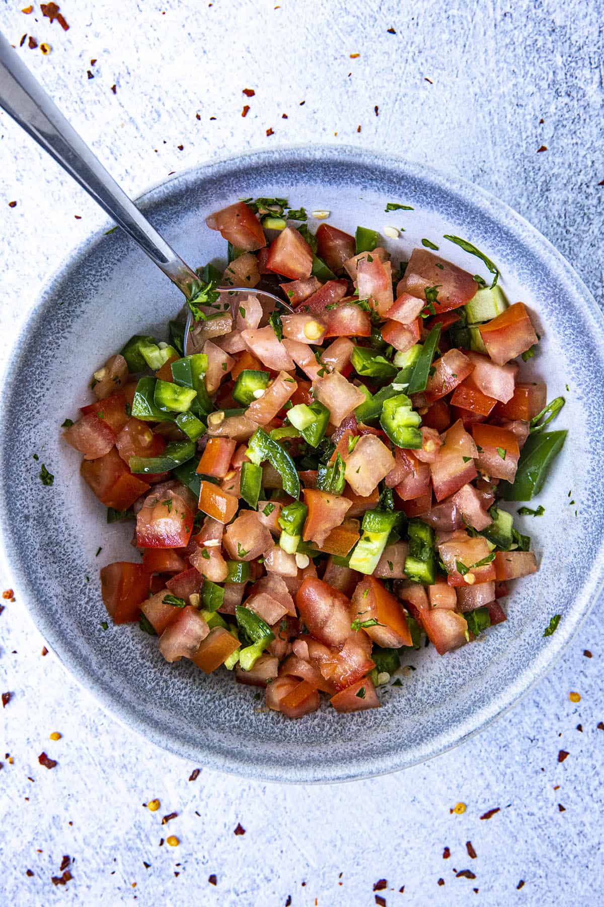 Salsa for topping Queso Fundido
