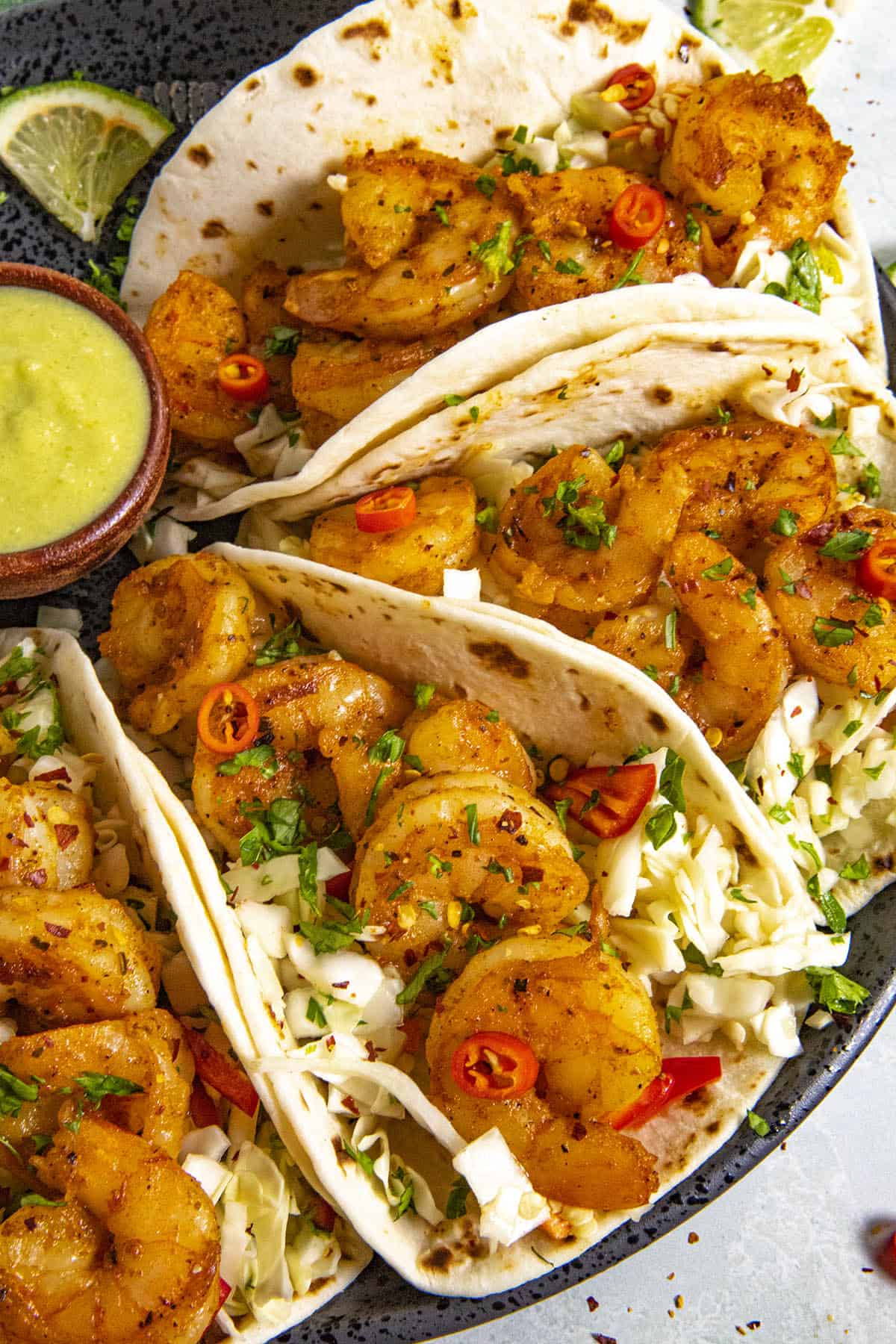 Shrimp Tacos on a plate