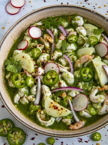 Aguachile in a big bowl