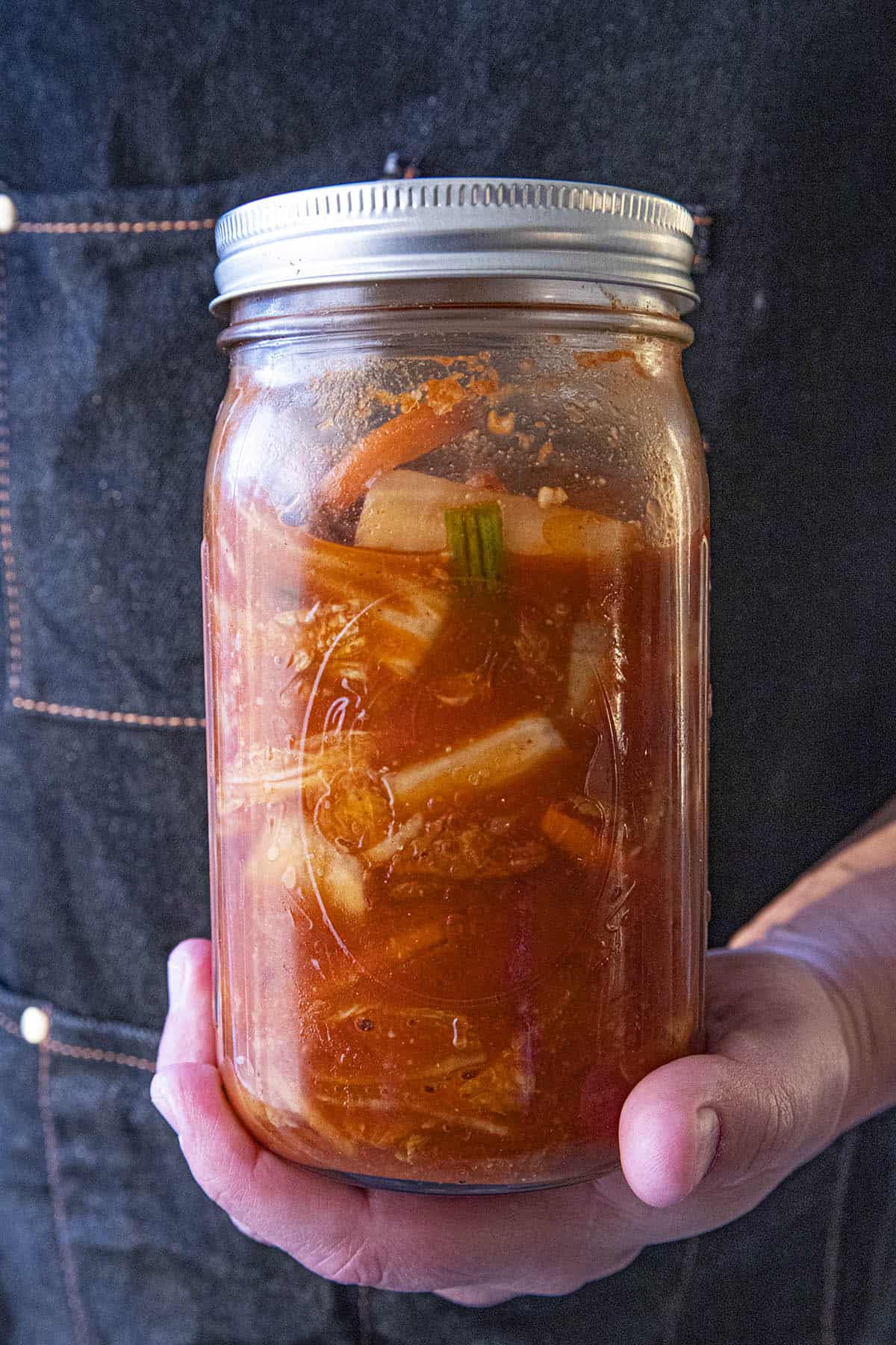 spicy Kimchi in a jar
