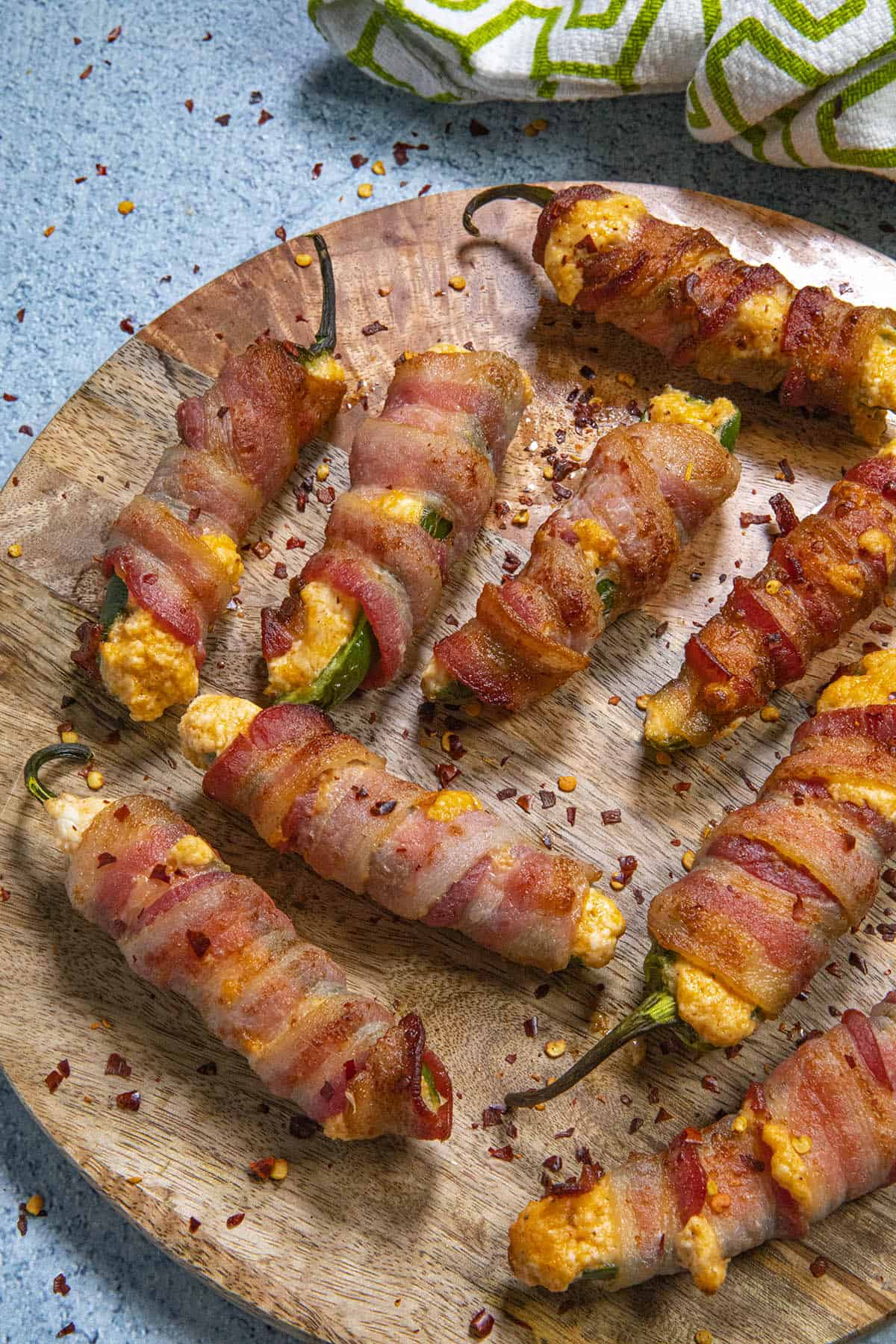 Air Fryer Jalapeno Poppers on a platter, ready to serve