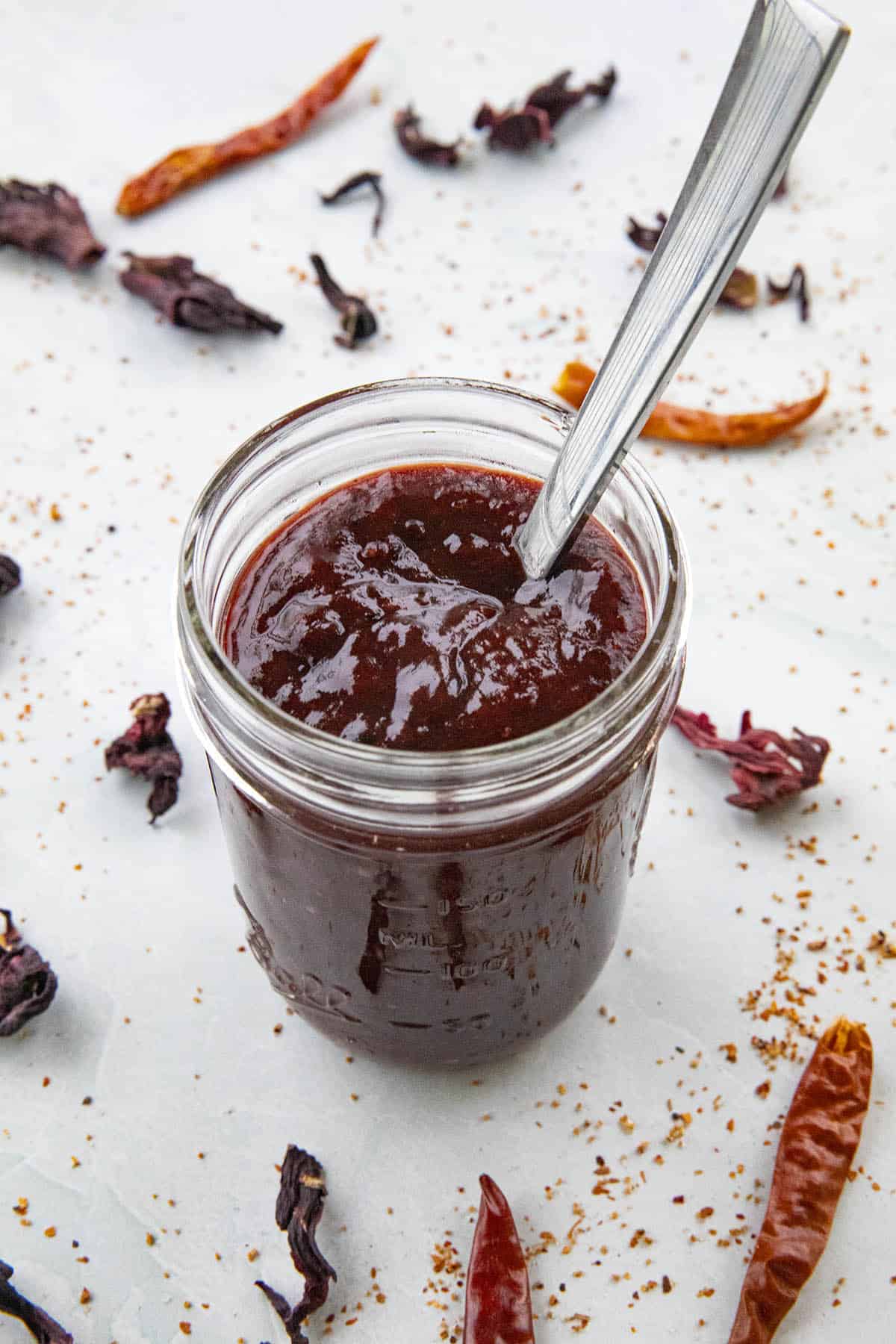 Chamoy Sauce in a jar, ready to serve