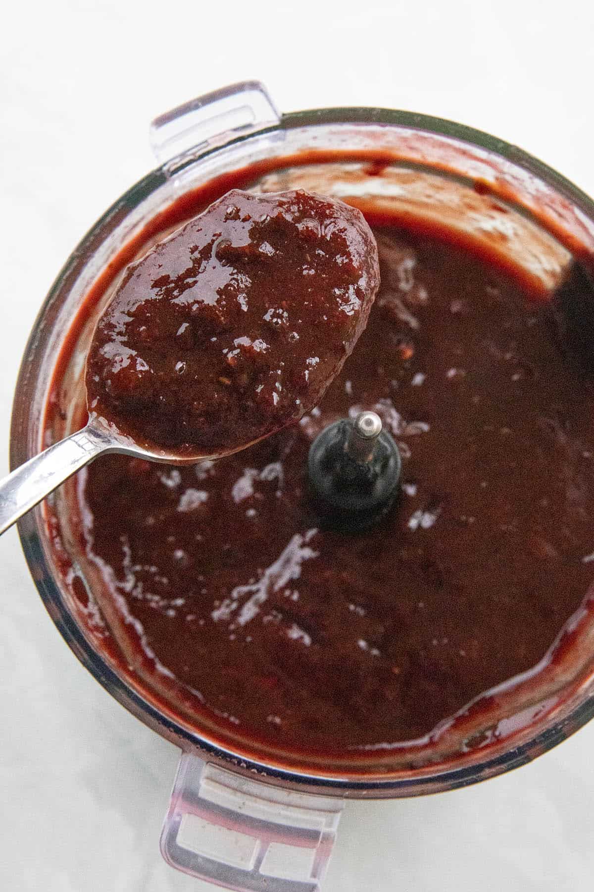 Chamoy Sauce in a food processor