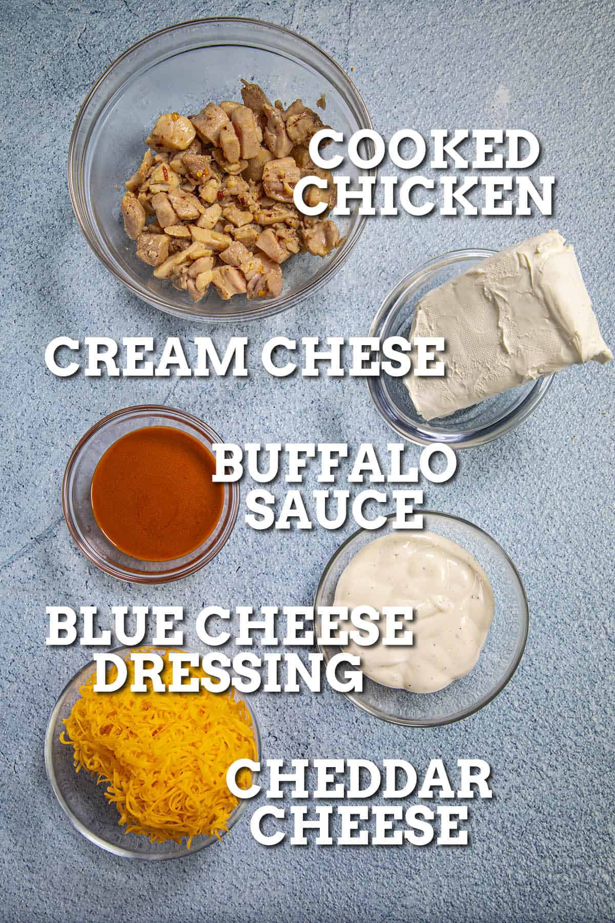 Crockpot Buffalo Chicken Dip Ingredients