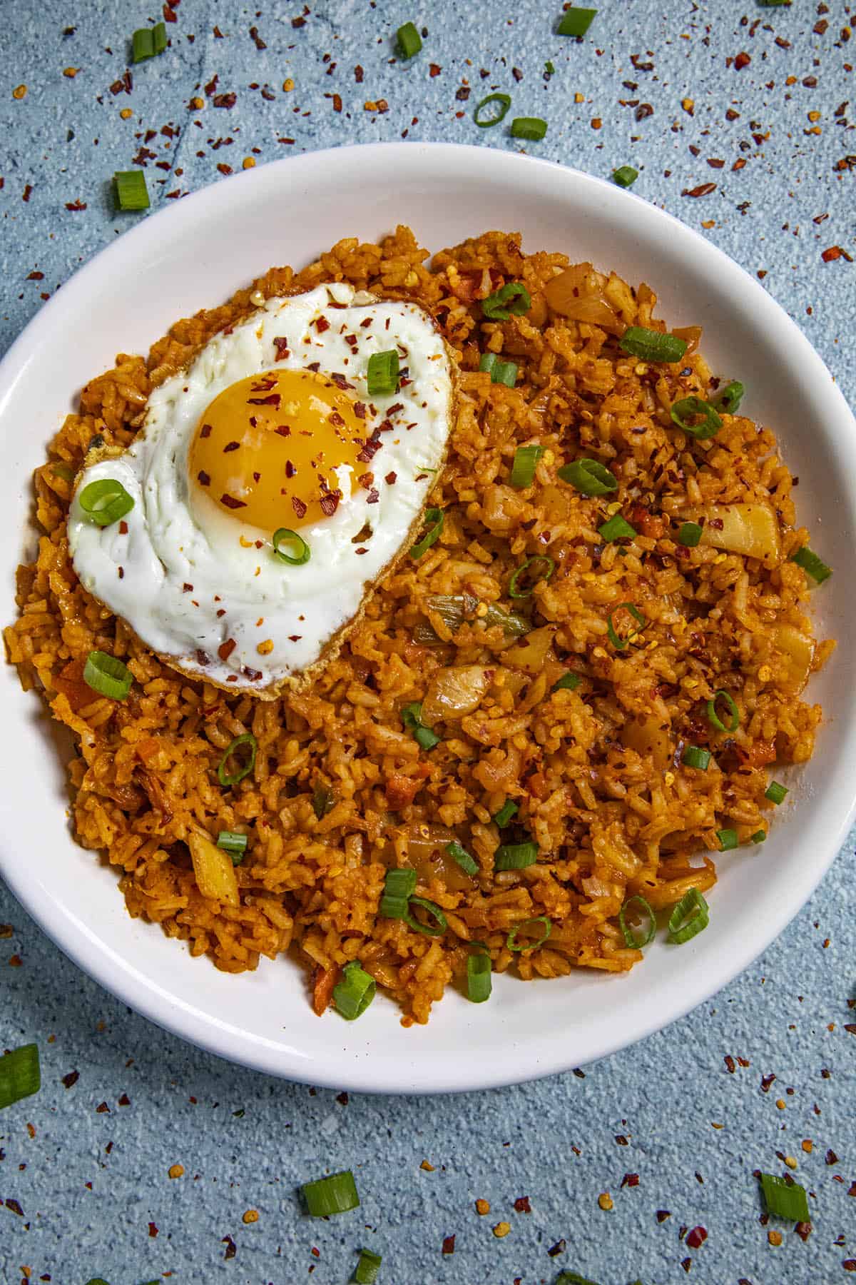 Kimchi Fried Rice in a bowl